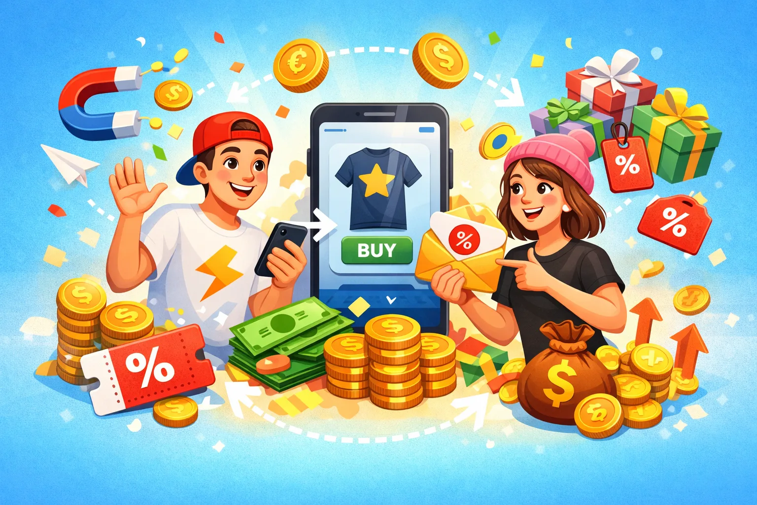 Запрошуй друзів та отримуйте кешбек і знижки разом!