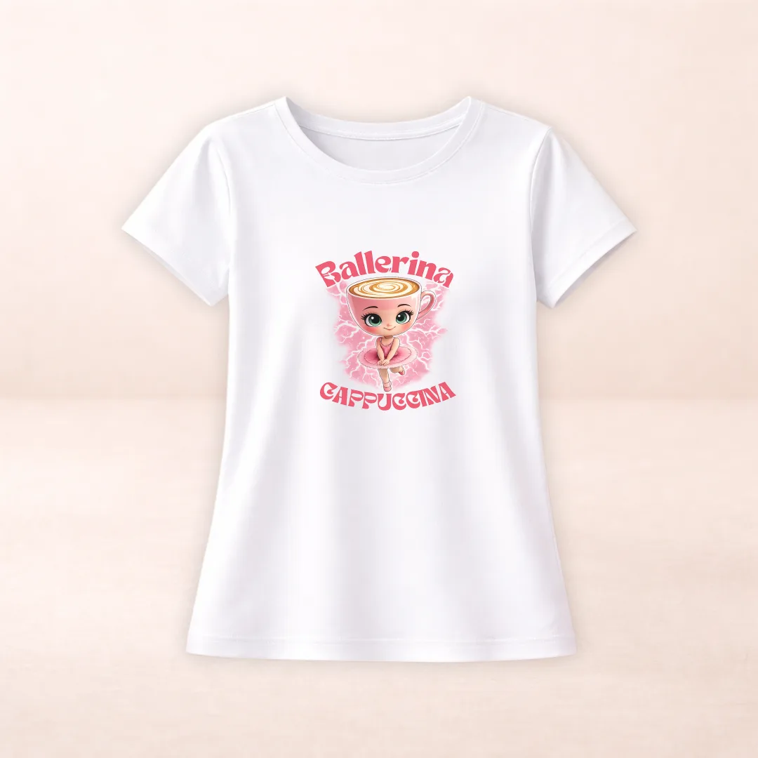 Футболка з принтом "Ballerina Cappuccino"