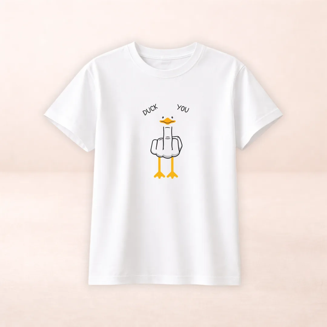 Футболка з принтом "Duck You"