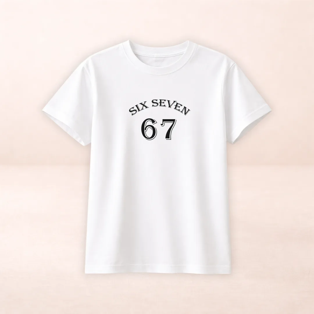 Футболка з принтом "Six Seven 67"
