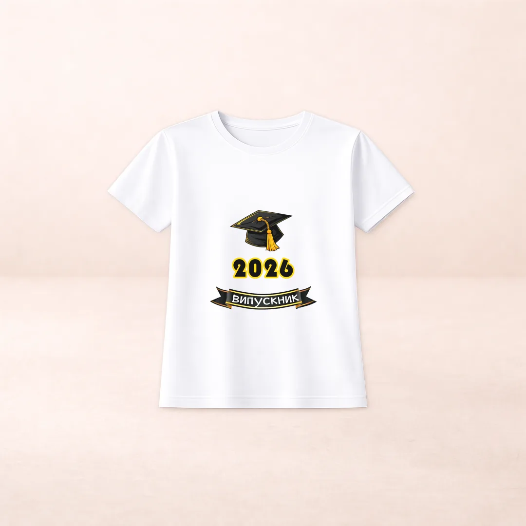Футболка з принтом "Випускник 2026"